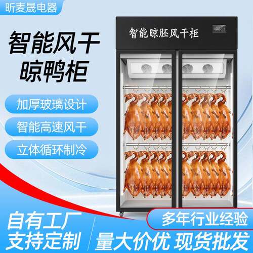 风干柜晾鸭柜烘干箱烧腊烧鹅风干机商用智能吹凉鸭胚晾胚烤鸭烧鸭