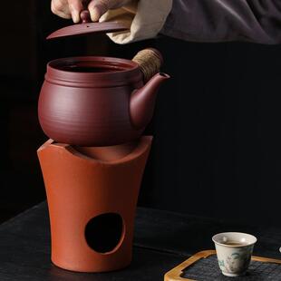 砂铫大口煮茶家用跳盖壶围炉煮茶户外红泥小火炉泡茶烧水壶养生壶