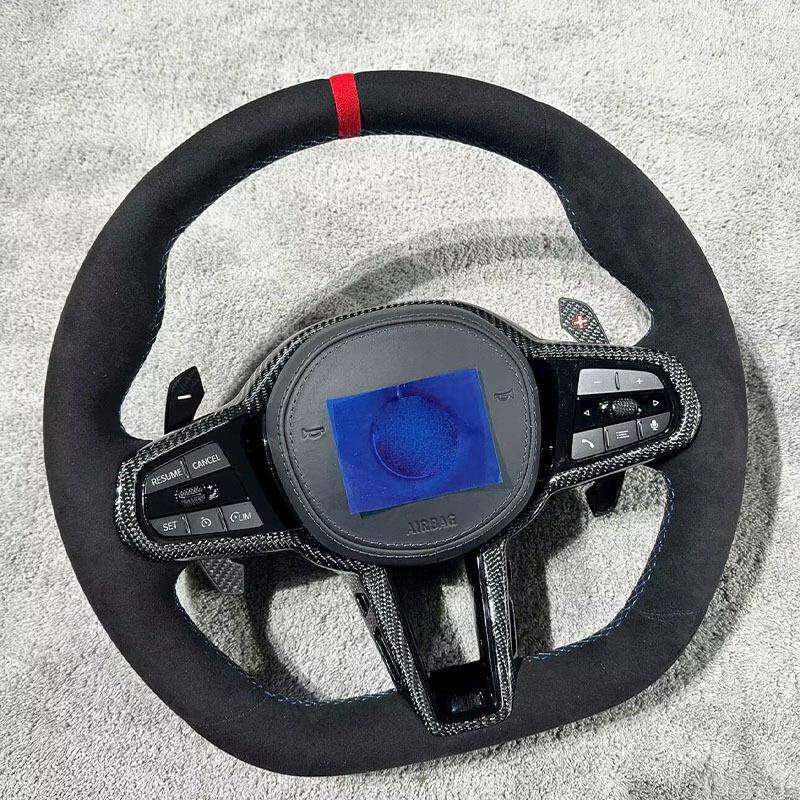 适用宝马G底盘新1234567系X3X4X5X6X7改装CSM4款碳纤维方向盘