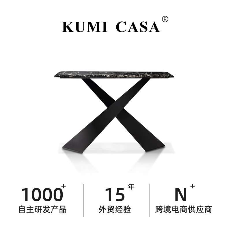 意式玄关台轻奢风现代玄关柜门厅入户不锈钢玄关桌设计师靠墙案几
