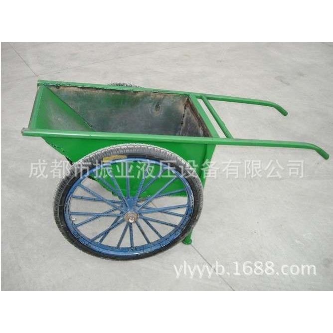 成都拉货建筑工地两轮手推水泥灰运输人力斗车加厚打气充气劳动车