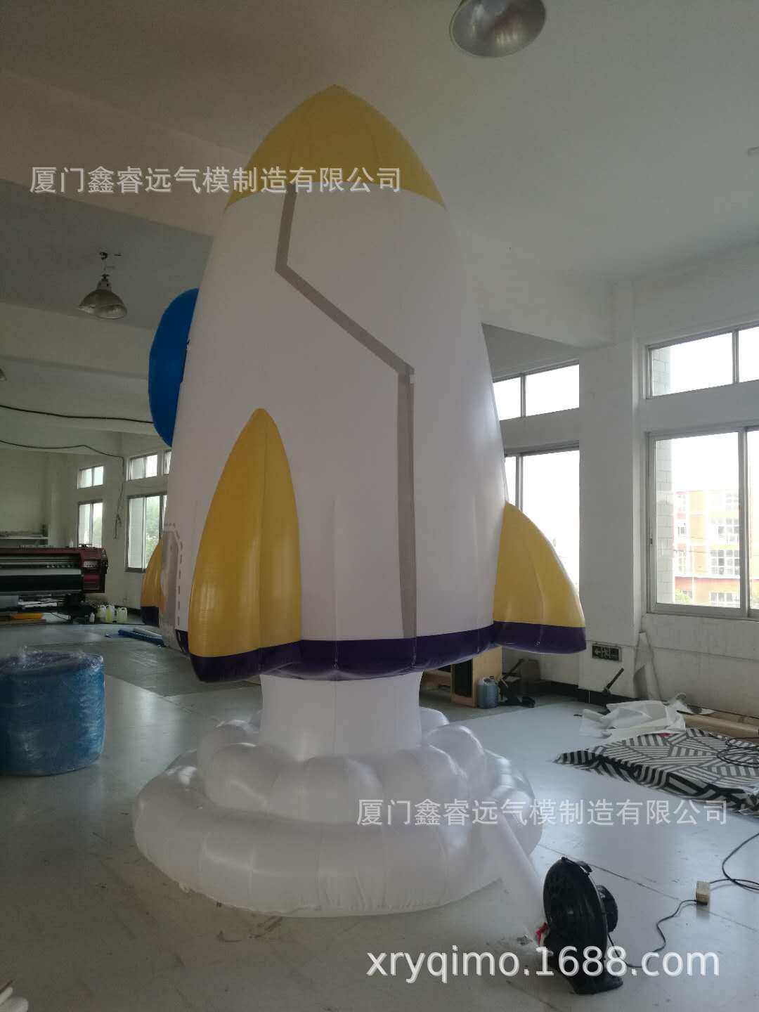 3米充气火箭充气产品造型户外广告充气模型户外充气装饰气模