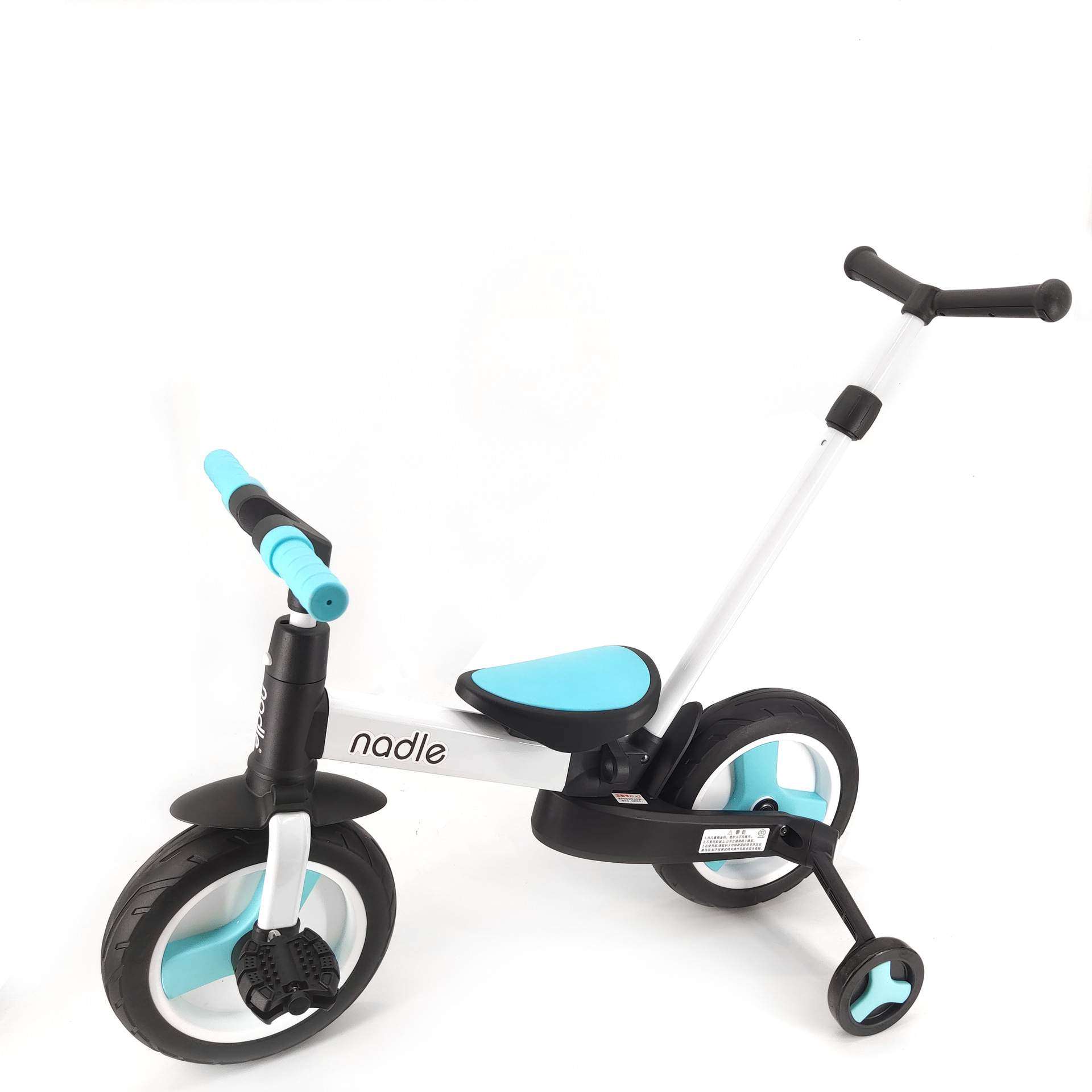 纳豆可折叠儿童脚踏三轮车 多功能脚踏车2-3-6岁溜娃手推自行车