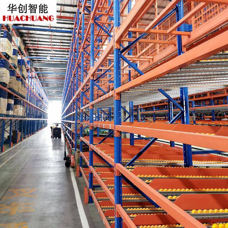 流利式货架重型仓储货架滑动滚动轮仓库电商云仓分拣架