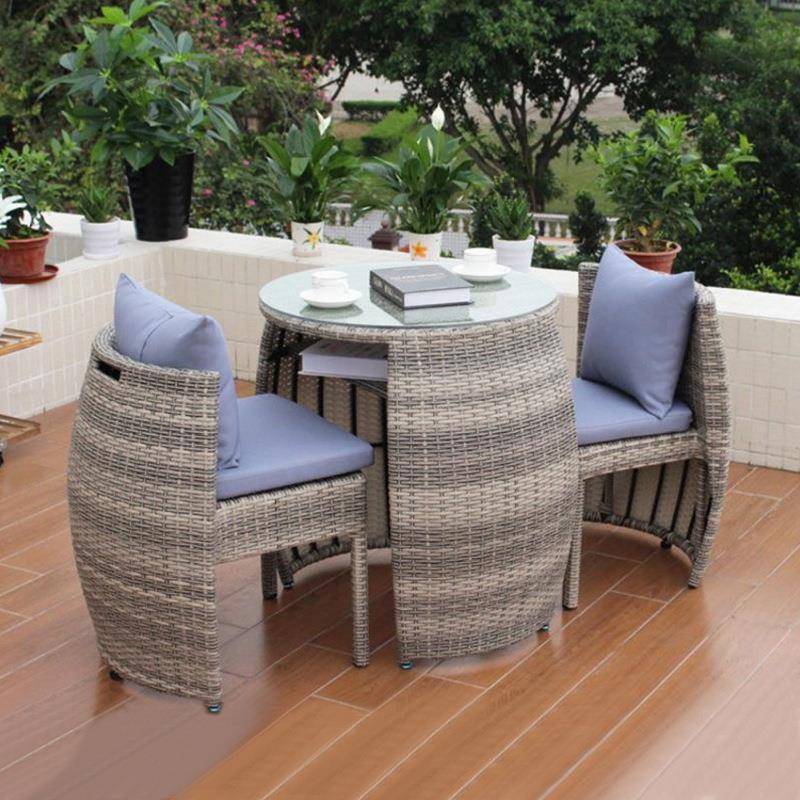 户外家具成套休闲餐桌椅休闲庭院阳台藤编桌椅藤椅三件套