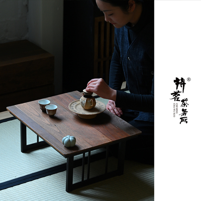 户外便携实木折叠方桌茶台
