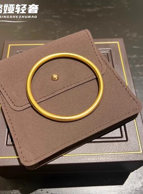 金店同款沙金仿真金素圈实心手镯