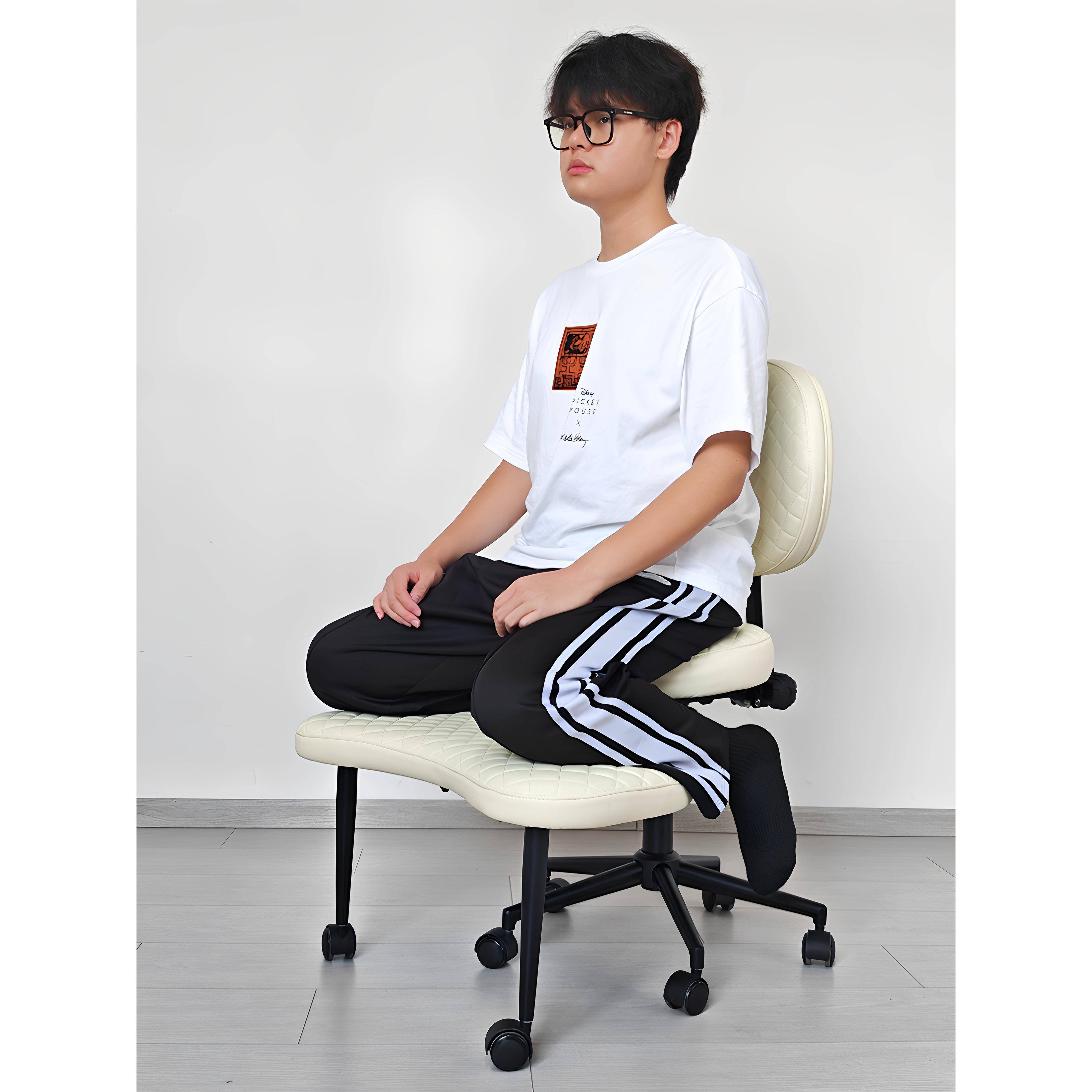 盘腿椅，坐而不坐，电脑椅，猴子凳，带靠背的下蹲瑜伽冥想椅，斜