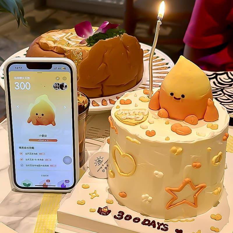 网红ins风小火苗蛋糕装饰摆饰纪念日情侣简约软陶续火花蜡烛插件