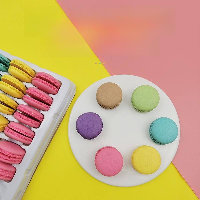 半成品心形马卡龙甜品点心装饰蛋糕点心冰淇淋DIY彩色烘焙食用