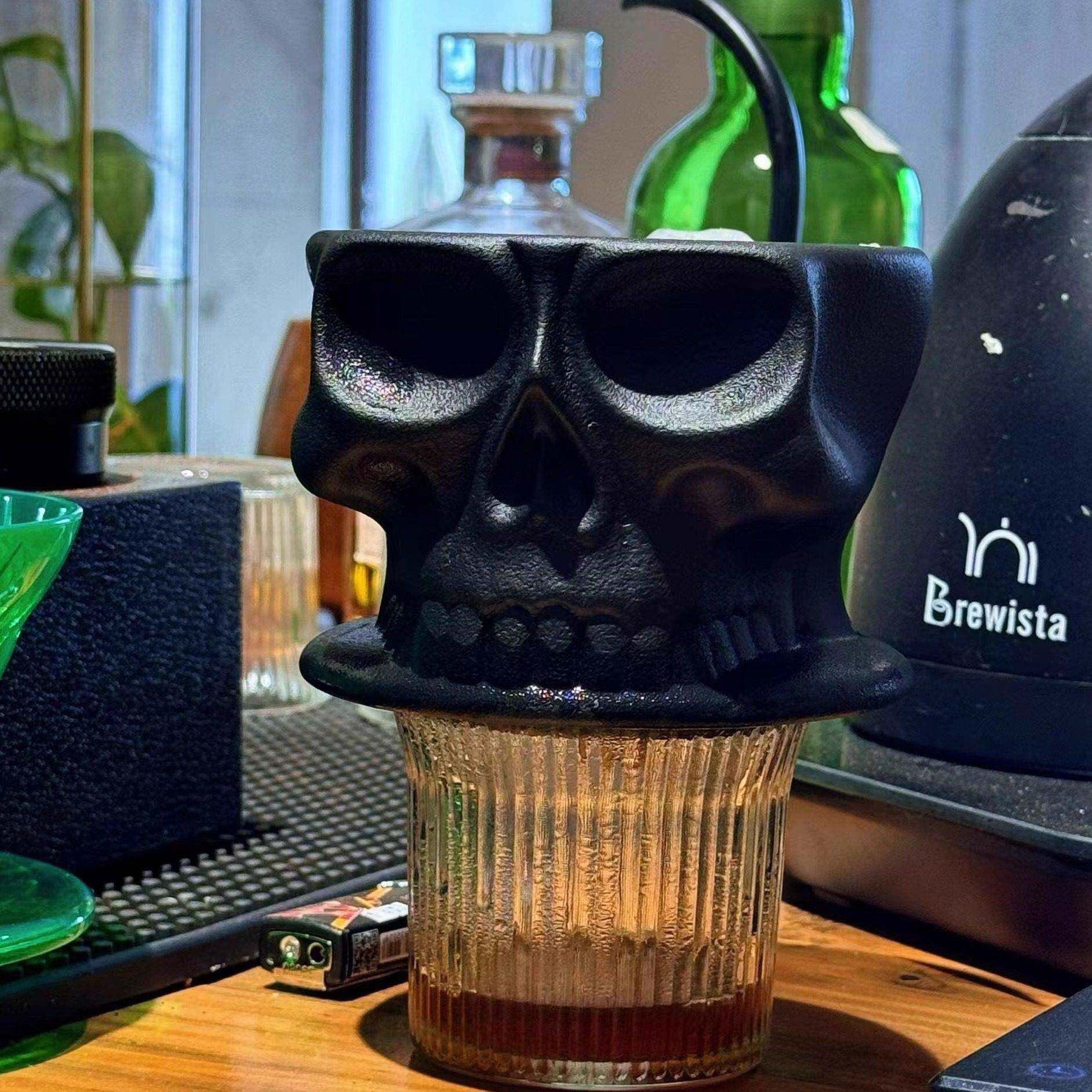 豆噐BEANKEY 骷髅头手冲咖啡滤杯V60陶瓷滤杯手冲咖啡滤杯漏斗