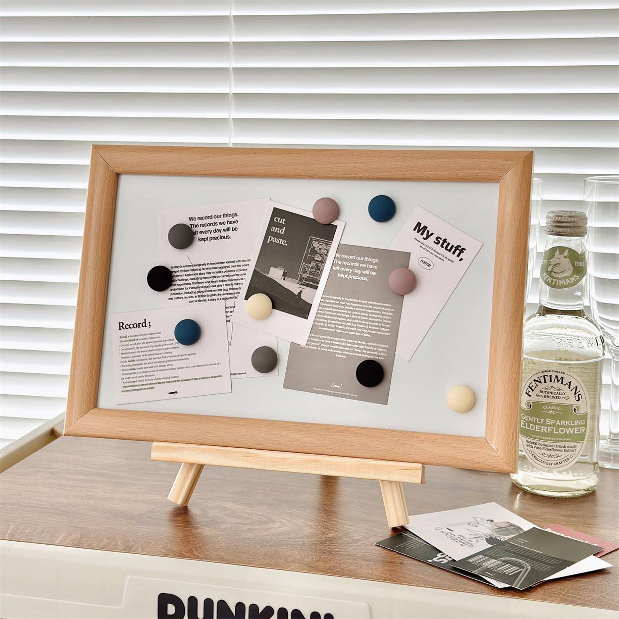 ins可擦磁吸白板冰箱贴展示板烘焙备忘便利贴桌面留言装饰板