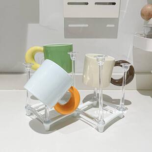 伸缩杯架沥水架水杯挂架家用多功能置物架奶瓶沥干 干架锅盖放置