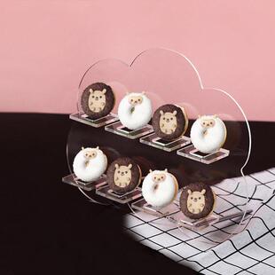 亚克力架甜甜圈展示板冷餐婚礼摆件饼干马克龙面包店铺甜品台透明