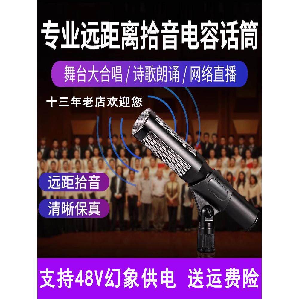 采访麦克风专业舞台乐器大合唱单反摄像机有线收音话筒电影录音麦
