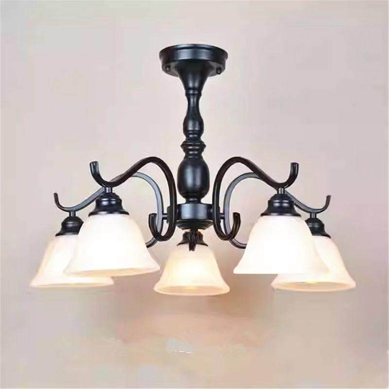 欧式铁艺吊灯简约美式田园烤漆客厅餐厅卧室吸顶灯饰灯具包邮