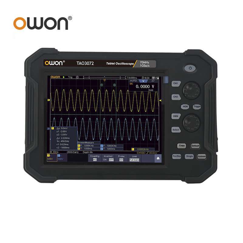 利利普(owon)TAO3072手持平板示波器70M带宽1G采样率示波表万用表