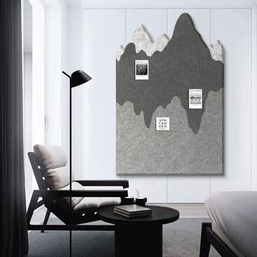 客厅相册轻奢北欧风毛毡聚酯纤维墙贴卧室玄关办公室创意新款贴饰