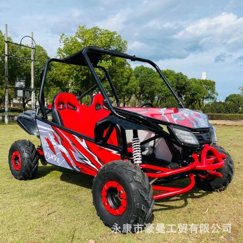 儿童电动卡丁车四轮越野汽油单双人电动场地景区广场使用娱乐用车