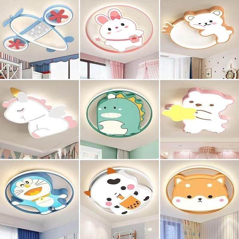 儿童房灯女孩男孩卧室灯吸顶灯简约现代飞机灯2025年新款主卧灯具