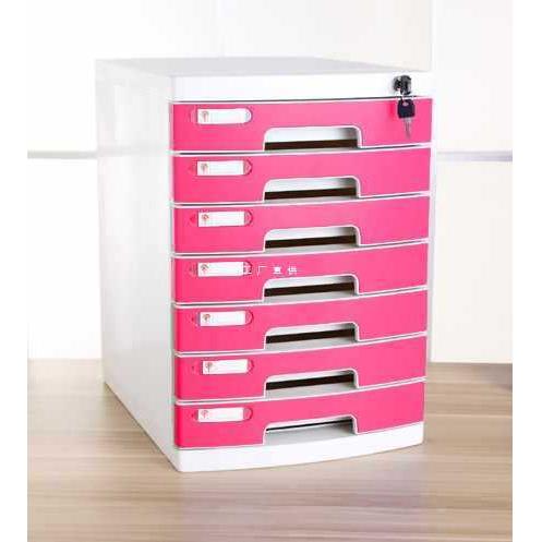 fta4桌面带锁塑料抽屉式资料办公家具收纳盒储物箱档案文件柜加厚