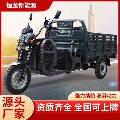 拉货电动三轮车摆摊农用家用载货折叠座位电瓶车载重三轮代步车