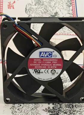 议价AVCDASA0820R2U12V0.60A80208CMCPU4线PWM温控机箱散热风扇