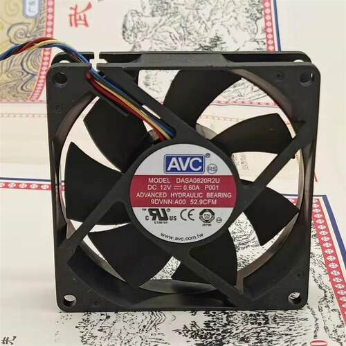 议价AVCDASA0820R2U12V0.60A80208CMCPU4线PWM温控机箱散热风扇