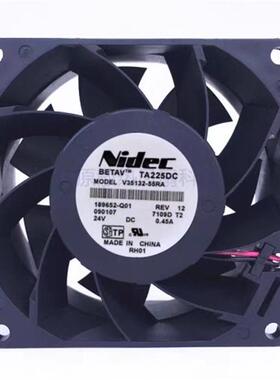 议价全新NidecV35132-55RA803824V0.45A8CM大风量变频器散热风扇