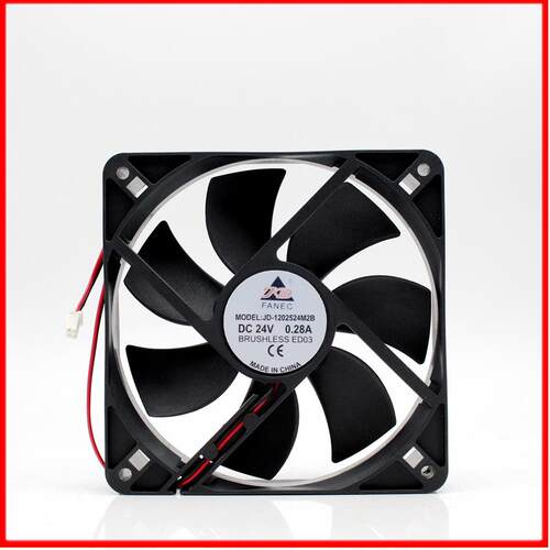 议价FANEC12025散热风扇DC24V0.28AJD-1202524M2B2线风扇