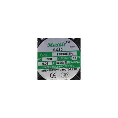议价MaxairBT38012038S3H380V18W0.06A12CM12038AC散热风扇