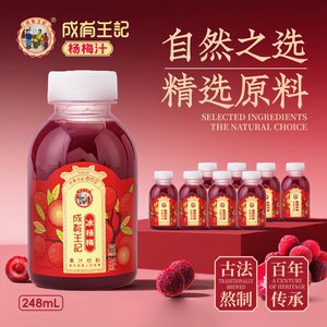 夏日成有王记解渴解腻冰杨梅汁家庭装饮料248ml*8冰杨梅