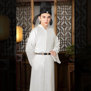 汉服男唐宋制圆领袍成人李白诗人服装 仙气古风长袍 书生中国风古装