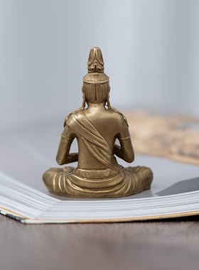唐密大日如来佛像铜摆件供奉随身佛毗卢遮那如来中式禅意家居装饰
