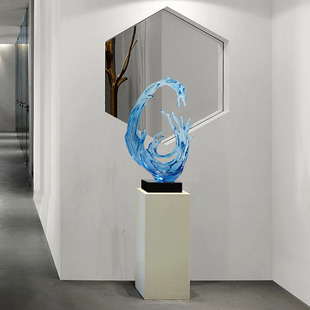 彩色透明家居摆件玄关装 饰房间室内摆设现代简约 饰品办公室客厅装