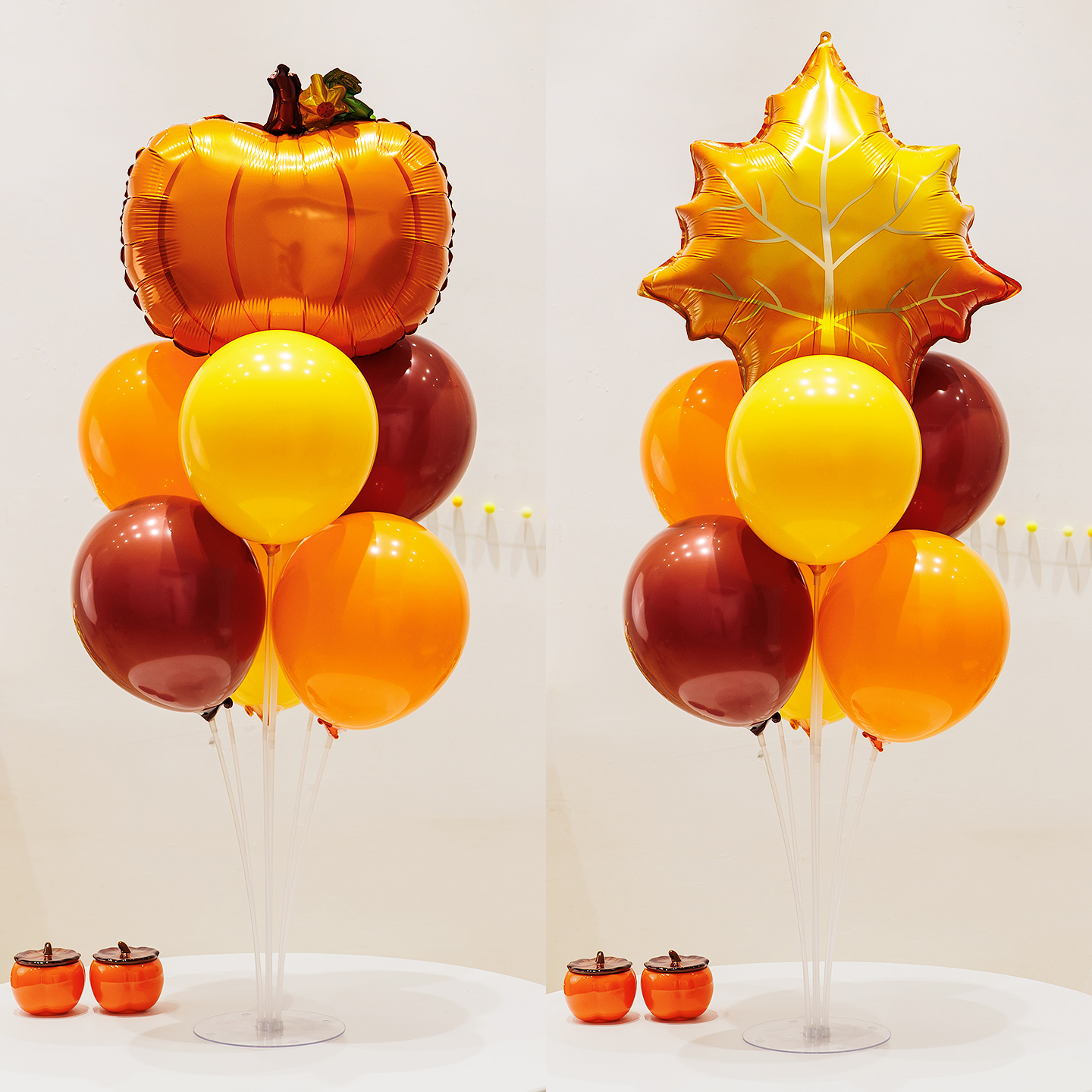 感恩节桌飘气球装饰秋天丰收氛围团建摆件幼儿园店铺场景布置道具