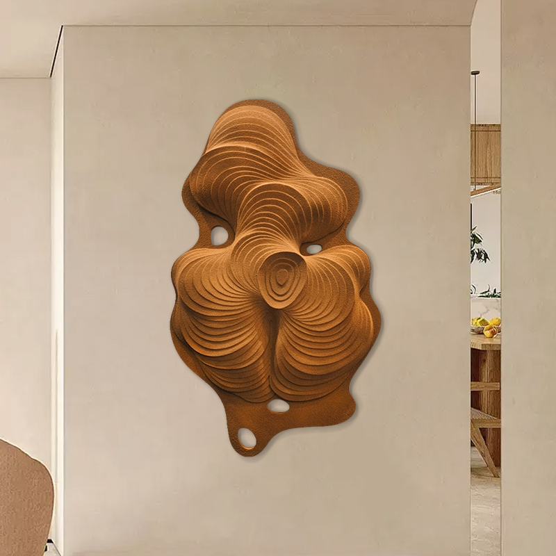 沙丘旋迹现代立体砂岩浮雕装饰画客厅餐厅玄关卧室高级实物装置画图片