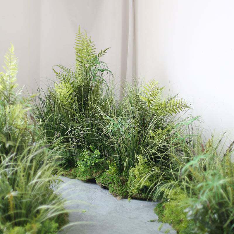 野花仿真青苔草丛造景室内植物软装花艺橱窗庭院水池野草景假绿植