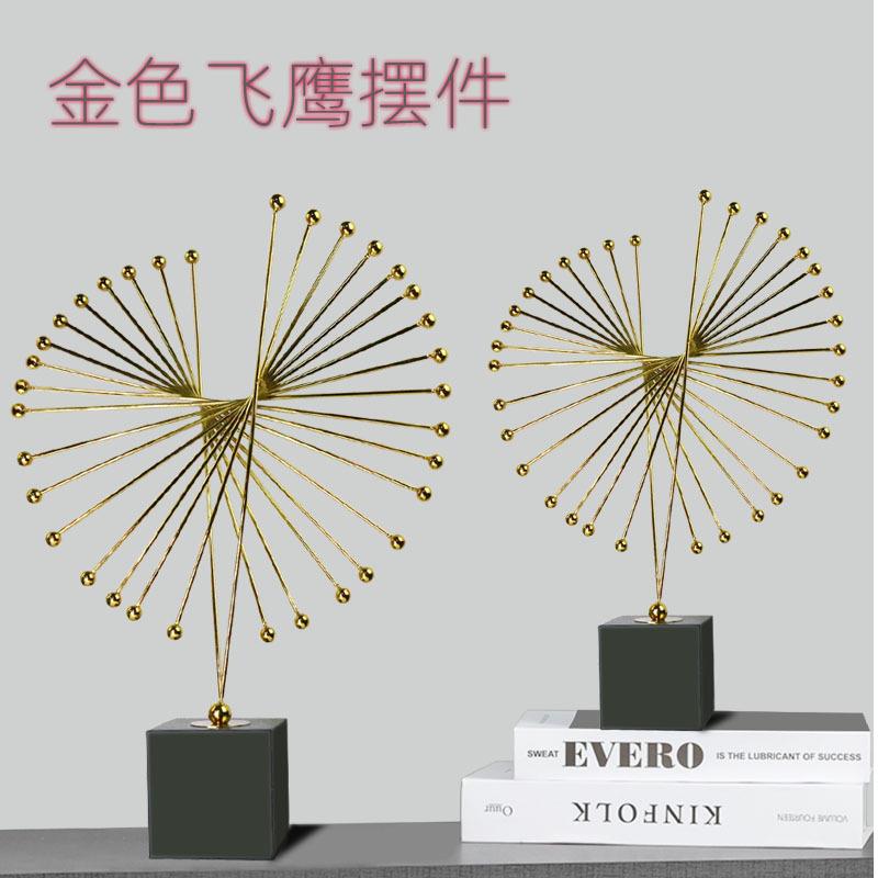 欧式简约创意摆设金属工艺品铁艺餐厅样板房飞鹰摆件Pendentpiece
