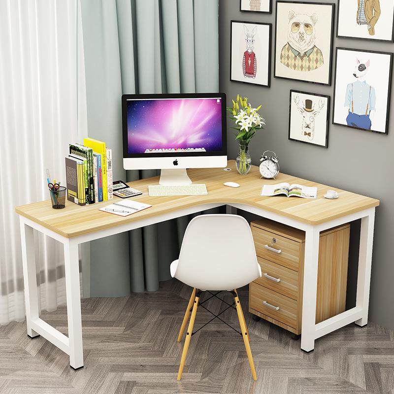 简约现代转角家用电脑桌台式拐角大书桌L型办公桌简易学生写字桌