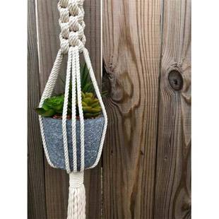 手工编制植物挂兜北欧挂毯花盆挂篮挂网民宿墙饰挂