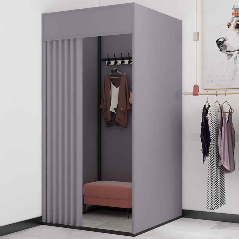 服装店可移动试衣间门帘商场简易更衣室专用活动移动女装店换衣间