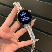 轻奢感纯铜锆石镶嵌 夏日女士闪亮手镯 KLKL 适用于华为GT6 Watch表带GT5 OppoWatch X2mini