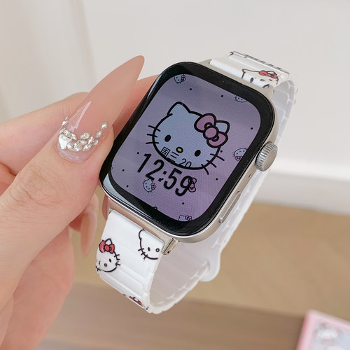 适用华为手表超可爱硅胶磁吸表带