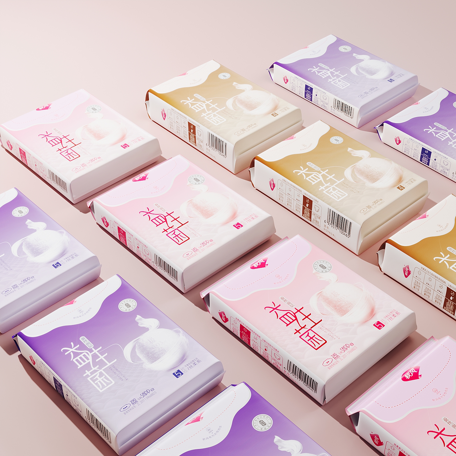 软风医护级益生菌丝柔系卫生巾