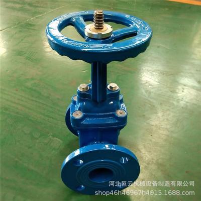 农田污水雨水管道阀门双向止水铸铁开关闸阀法兰手动软密封沟槽