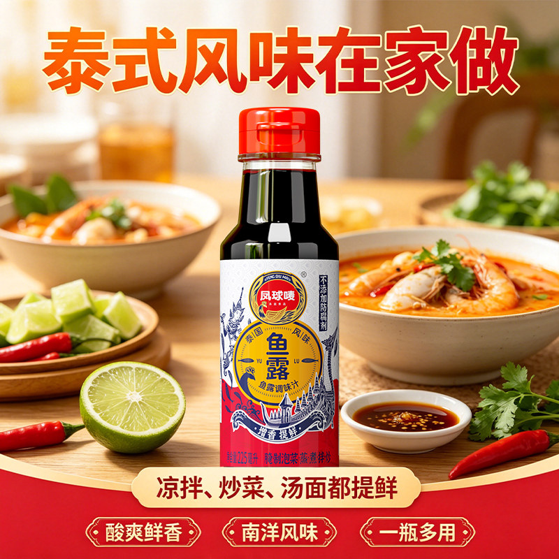 凤球唛原汁鱼露潮汕泰式东南亚调味料提鲜腌制家用商用代替鸡精粉图片