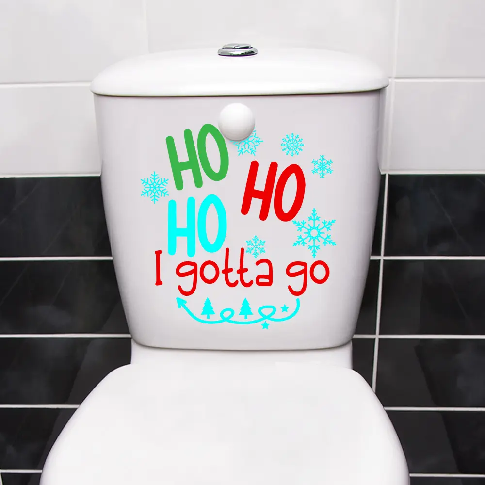 尚易sp-s0146圣诞节创意马桶装饰墙贴自粘浴室直采马桶贴