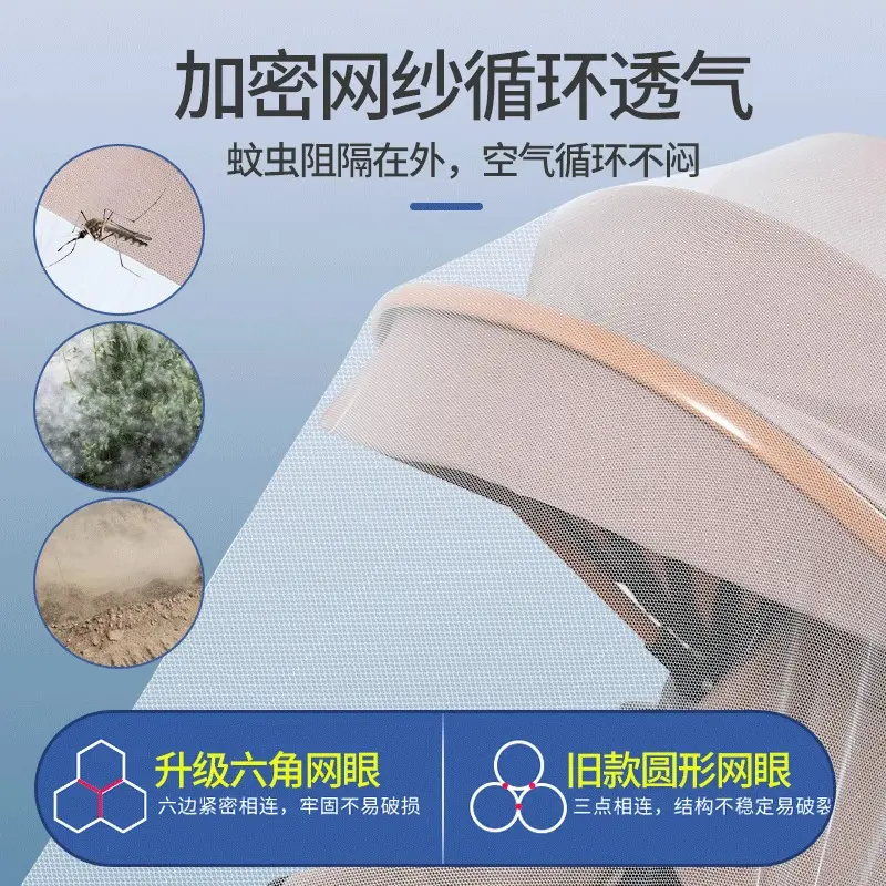 婴儿车蚊帐全罩式通用宝宝推车防蚊罩儿童婴幼儿伞车加大加密网纱