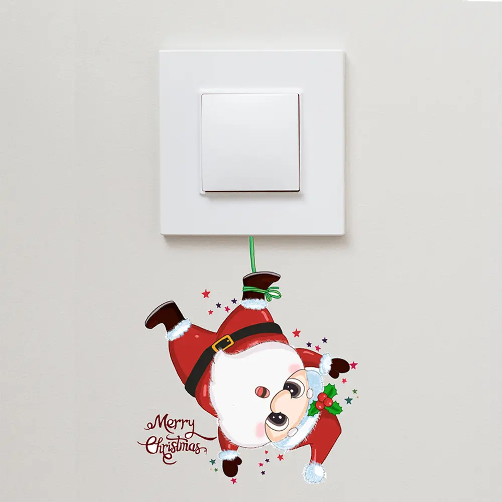 尚易sp-kg013圣诞节圣诞老人卧室墙贴自粘开关装饰开关贴